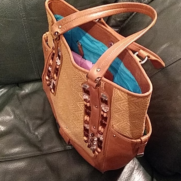 A Cole Haan Sydney Straw SUQ5 bag - Picture 4 of 4